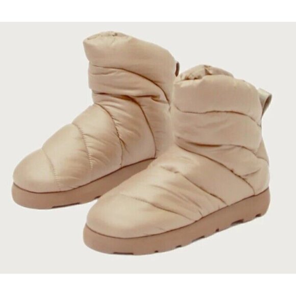 Piumestudio Luna Camel Pillow Boot Womens 38 Evereve‎ Ankle Bootie Vegan New - Picture 2 of 6